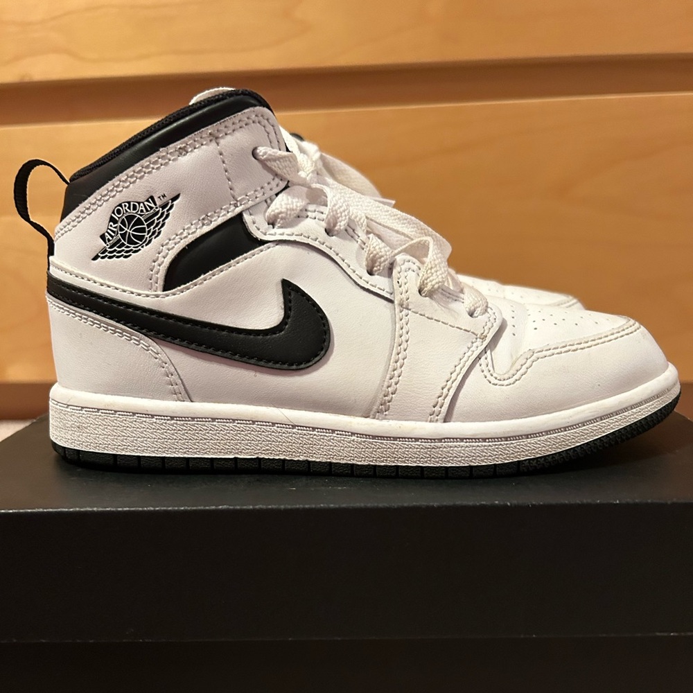 Air Jordan 1 Mid GS 'White Black - kids